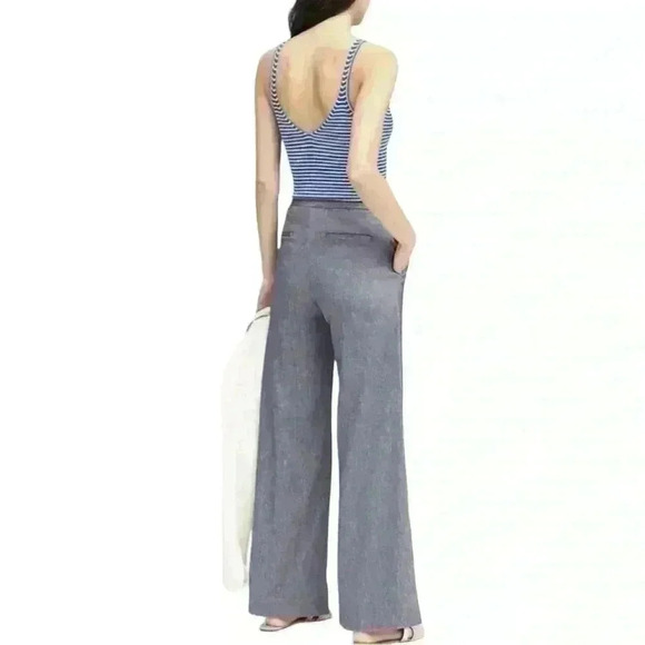 Banana Republic Women’s Blake Wide Leg-Fit Stretch Linen-Cotton Pants - Picture 2 of 10